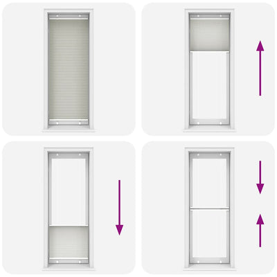 Vaaleanharmaa laskostettu kaihdin Matita 80x200cm (kankaan leveys)