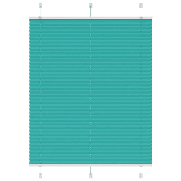 Pliseerattu kaihdin, petrolinvihreä, 110x100 cm, kangas, leveys 109,4 cm, polyesteri