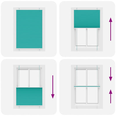 Vihreä laskostettu sokea Matita 90x150cm (kankaan leveys)