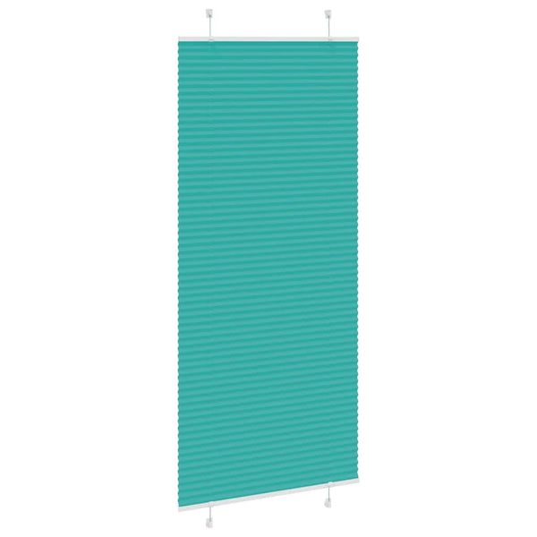 Pliseerattu kaihdin, petrolinvihreä, 90x200 cm, kangas, leveys 89,4 cm, polyesteri