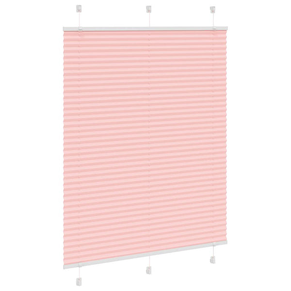 Pliseerattu kaihdin, pinkki, 105x100 cm, kangas, leveys 104,4 cm, polyesteri