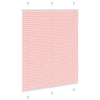 Pliseerattu kaihdin, pinkki, 105x100 cm, kangas, leveys 104,4 cm, polyesteri