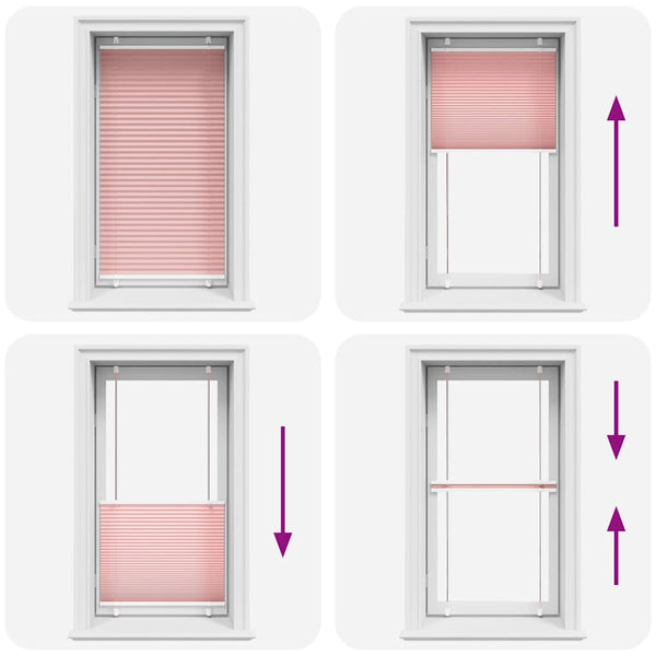 Pliseerattu kaihdin Pinkki 80x150 cm Kangas Leveys 79,4 cm Polyesteri