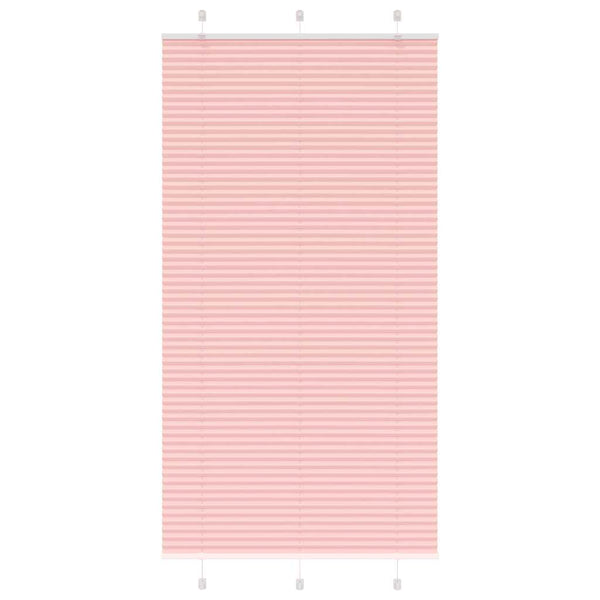 Pliseerattu kaihdin, pinkki, 105x200 cm, kangas, leveys 104,4 cm, polyesteri