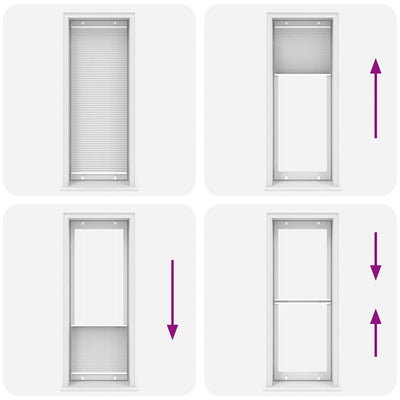 Valkoinen laskostettu blind Matita 70x200cm (kankaan leveys 69,4 cm)