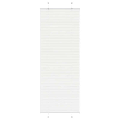 Valkoinen laskostettu blind Matita 75x200cm (kankaan leveys 74,4 cm)