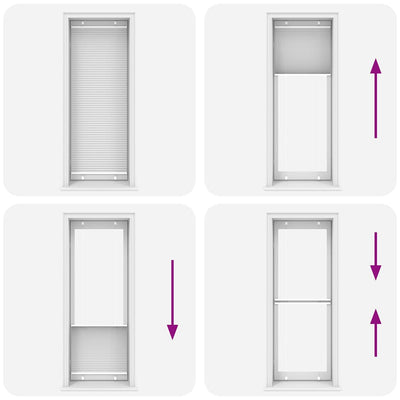 Valkoinen laskostettu blind Matita 80x200cm (kankaan leveys 79,4 cm)