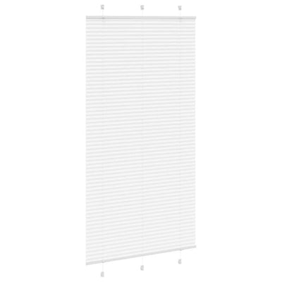 Valkoinen laskostettu kaihdin Matita 110x200cm (kankaan leveys 109,4cm)