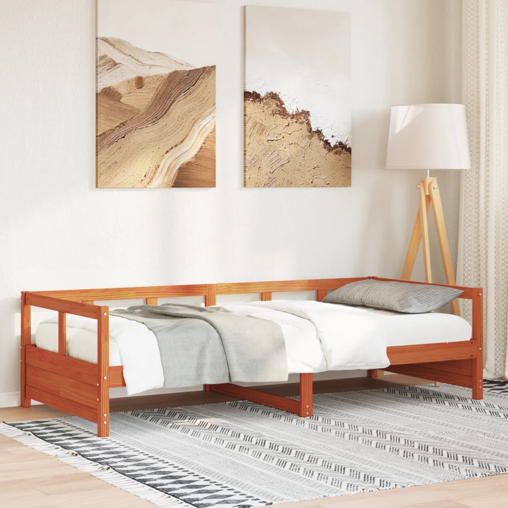 Vahanruskea sohvasänky Valegia 90x200cm (mänty)