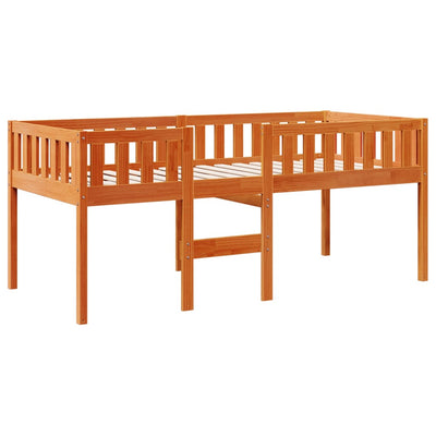 Lastensänky ilman patjaa vahanruskea 75x190 cm täysi mänty