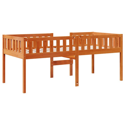 Lastensänky ilman patjaa vahanruskea 75x190 cm täysi mänty