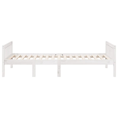 Lastensänky ilman patjaa valkoinen 90x190 cm täysi mänty