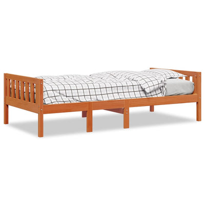 Lastensänky ilman patjaa vahanruskea 90x190 cm täysi mänty