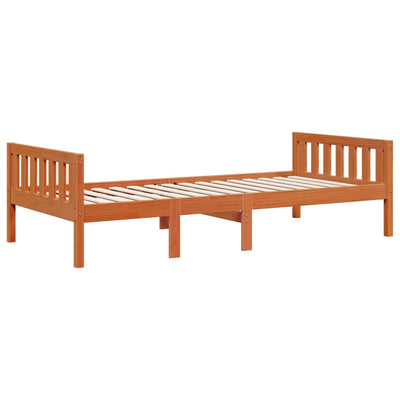 Lastensänky ilman patjaa vahanruskea 90x190 cm täysi mänty