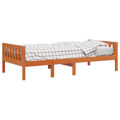 Lastensänky ilman patjaa vahanruskea 90x190 cm täysi mänty