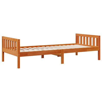 Lastensänky ilman patjaa vahanruskea 90x190 cm täysi mänty