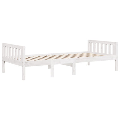 Lastensänky ilman patjaa valkoinen 75x190 cm täysi mänty