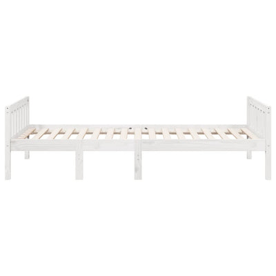 Lastensänky ilman patjaa valkoinen 75x190 cm täysi mänty
