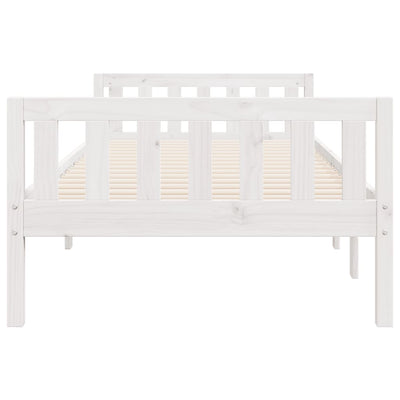 Valkoinen lastensänky ilman patjaa Stene 75x190cm (mänty)