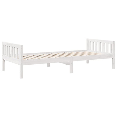Lastensänky ilman patjaa valkoinen 75x190 cm täysi mänty