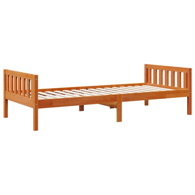 Lastensänky ilman patjaa vahanruskea 75x190 cm täysi mänty