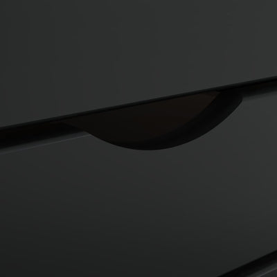 Musta laatikosto pyörillä moss Schira (mänty)