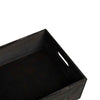 puulaatikko kahvoilla Musta 40x30x13 cm massiivipuumänty