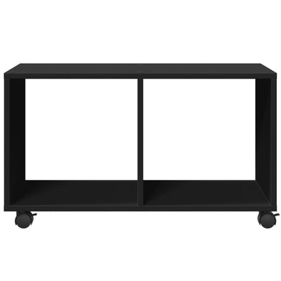 Kaappi pyörillä musta 72x33x42,5 cm tekninen puu
