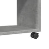 Kaappi pyörillä betoninharmaa 72x33x42,5 cm tekninen puu