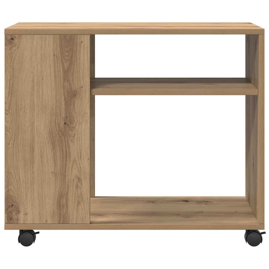 Artesaani tammi sivupöytä pyörillä Biron 70x35x60cm (puinen)