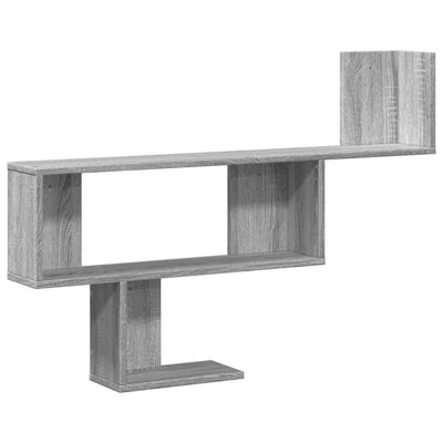 Harmaa seinähylly Klamer 100x15x70cm (puinen)