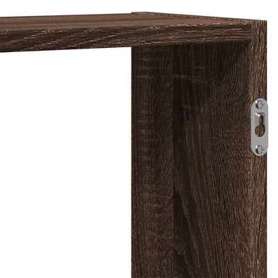 Seinähylly ruskea tammi 159x18x65 cm tekninen puu