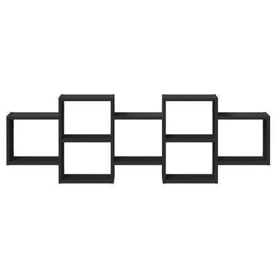 Musta seinähylly Iohana 129x18x42cm (puinen)