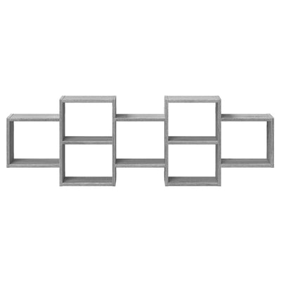 Harmaa seinähylly Iohana 129x18x42cm (puinen)