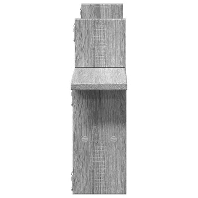 Seinähyllyt 2 kpl harmaa Sonoma 38x12x38 cm tekninen puu