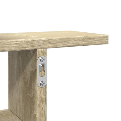 Seinähyllyt 2 kpl Sonoma-tammi 50x12x50 cm tekninen puu