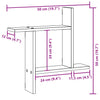 Seinähyllyt 2 kpl betoninharmaa 50x12x50 cm tekninen puu