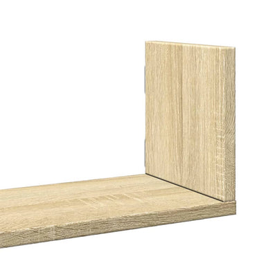 Seinähyllyt 3 kpl Sonoma-tammi 58x18x18 cm tekninen puu