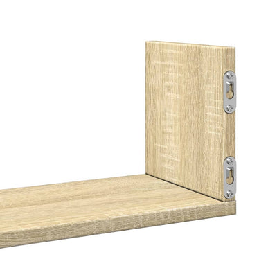 Seinähyllyt 3 kpl Sonoma-tammi 58x18x18 cm tekninen puu