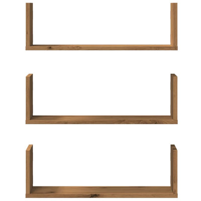 Kasvitelineet 3 kpl artesaani tammi 58x18x18 cm tekninen puu