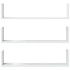 Valkoinen seinähyllyt Sorana 80x18x18cm (3 kpl puinen)