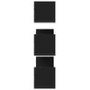 Musta seinähyllyt Sorana 80x18x18cm (3 kpl puinen)