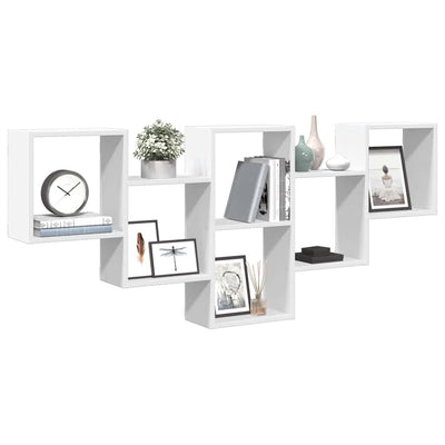 Valkoinen seinähylly Soltut 159x18x66cm (puinen)