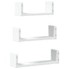Valkoinen seinähyllyt Vigica 3 kpl (lastulevy)