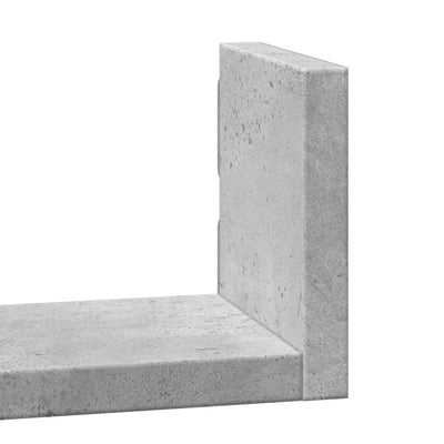Seinähyllyt 3 kpl betoninharmaa tekninen puu