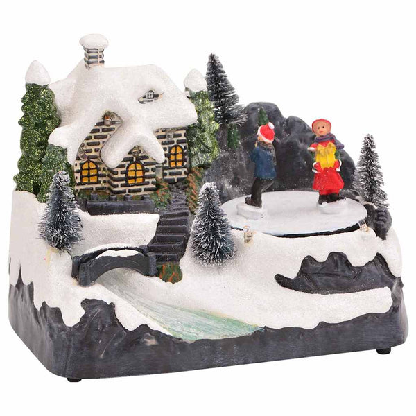 Mini joulukylä 16 x 11,5 x 13 cm Muovi Monivärinen