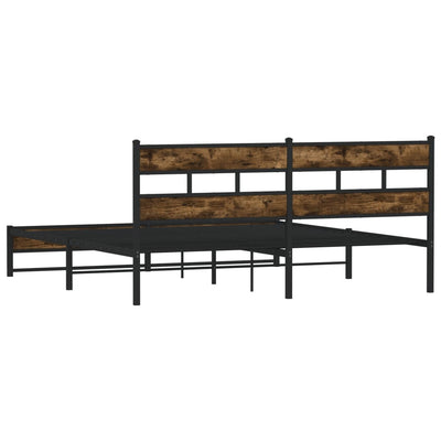 Metallinen sängynrunko ilman patjaa savutammi 200x200 cm