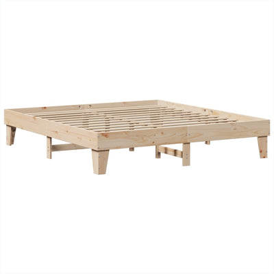 Sänky ilman patjaa 200x200 cm täysi mänty