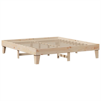 Sänky ilman patjaa 200x200 cm täysi mänty