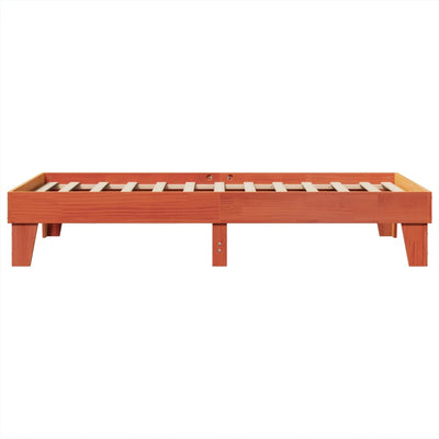 Sängynrunko ilman patjaa vahanruskea 75x190 cm täysi mänty
